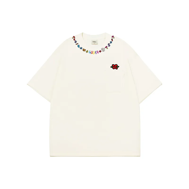 Guuka x AGAHO Short Sleeved T Shirts Men's Black-8