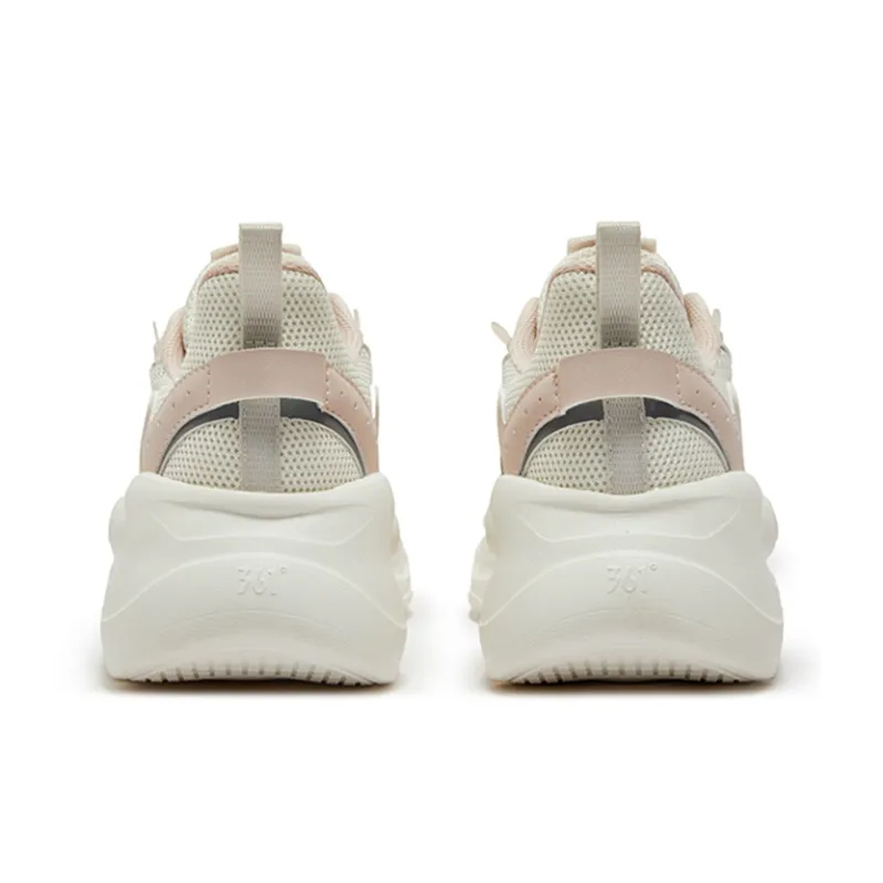 361° Abrasion Resistant Breathable Slip Resistant Low Top Casual Shoes Women's Lotus Seed White-3