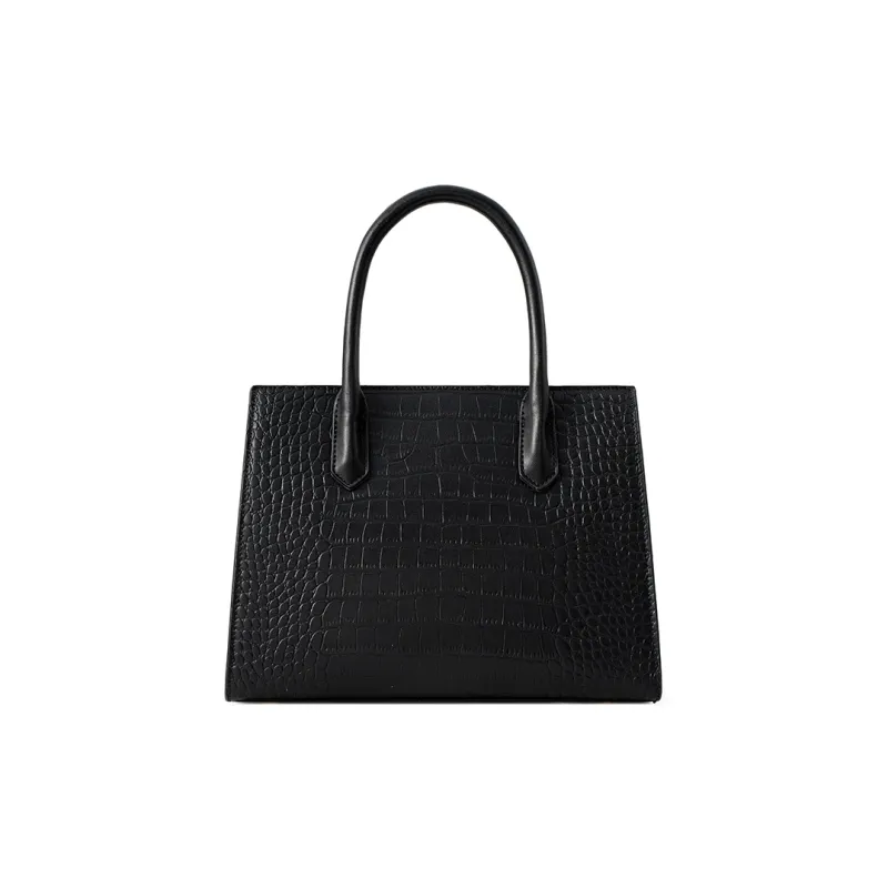 Vigno Synthetic Leather One Shoulder Crossbody Tote Bag Regular Women's Black-5