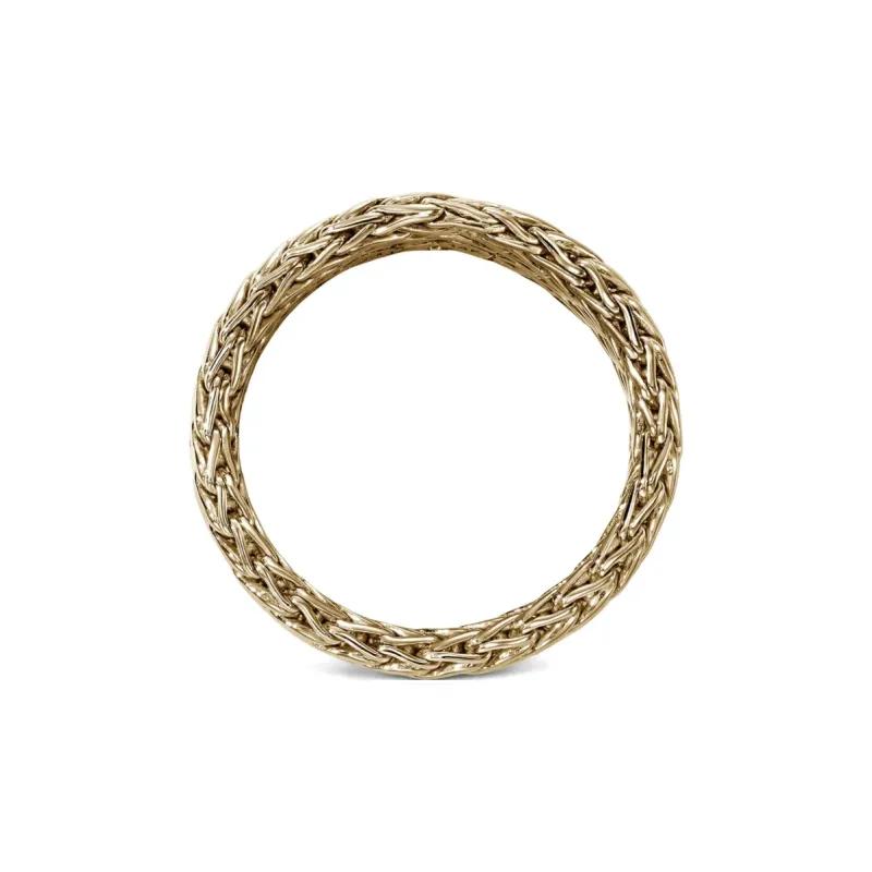 John Hardy 14kt Yellow Gold Rata Chain Ring-1