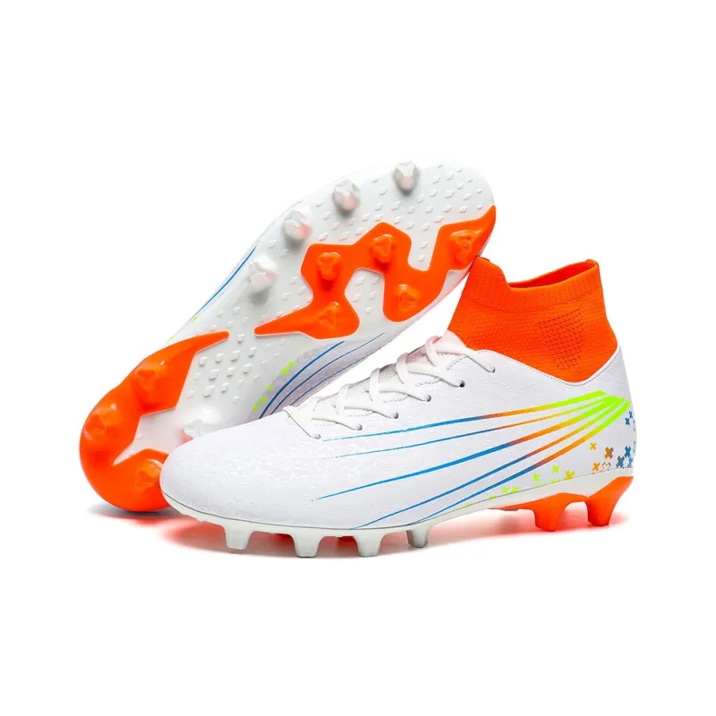 QIUTEXIONG FG Rubber Long Studs TF Rubber Broken Studs Slip Resistant Soccer Shoes Unisex-27