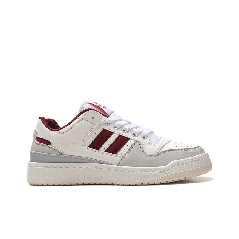 STUR YSN Wear resistant And Lightweight Low Top Skateboard Shoes Unisex White Purple Red-2