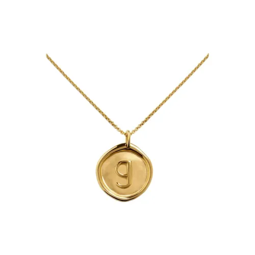 Monica Vinader Sterling Silver Plated With 18k Gold Necklaces Women's Gold