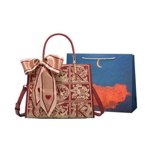 Elsvet Artificial Leather Handbag Women's Red