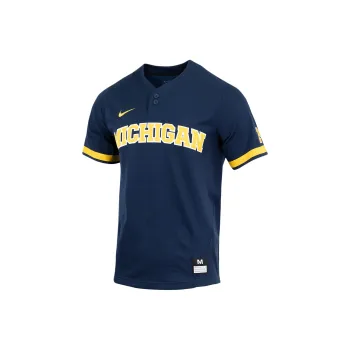 Nike Men's 2 Button Baseball Jersey T Shirt Men's University Marine Blue