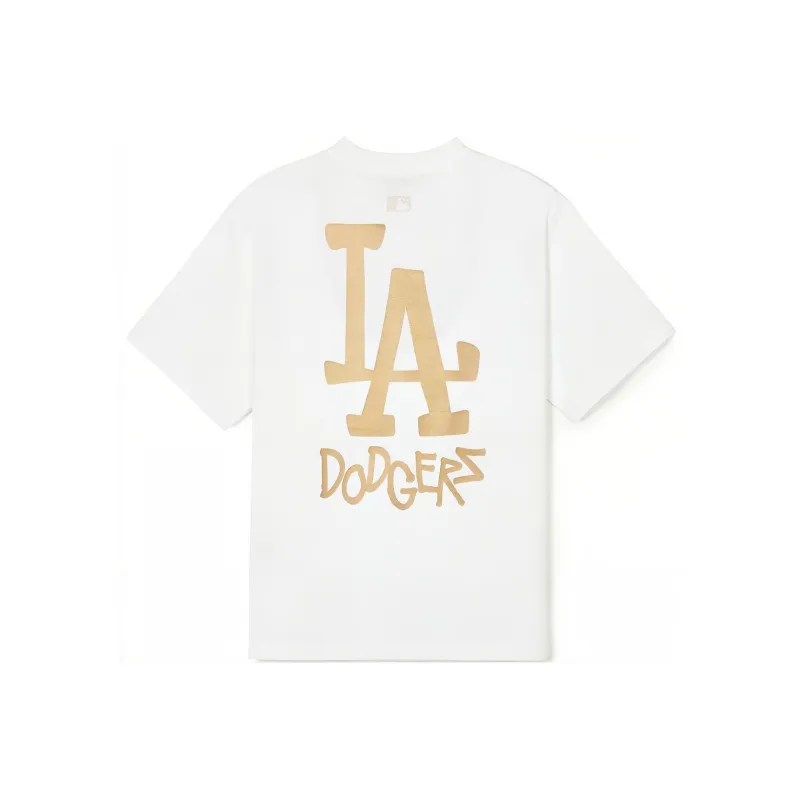 MLB Los Angeles Dodgers T Shirts Unisex Ecru-0