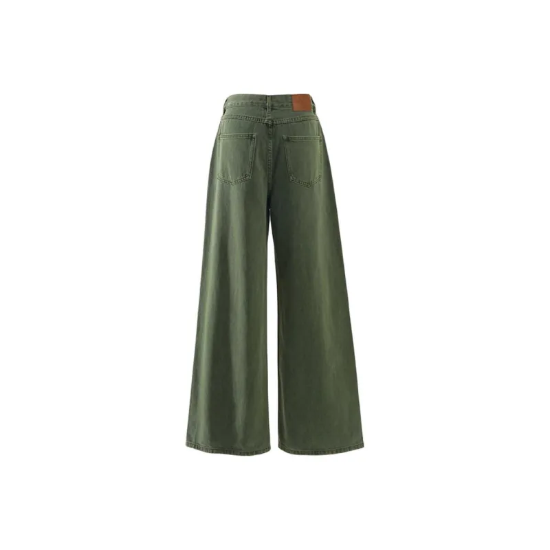 Wen Shan Jeans Women's Light Army Green-1