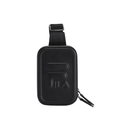 FILA Polyurethane Sling Bag Mini Unisex Jet Black