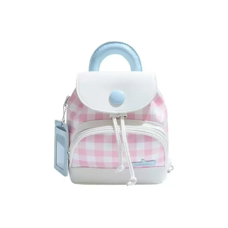 TTaG．baG PU Backpack Regular Women's Blue/Pink/Black-4