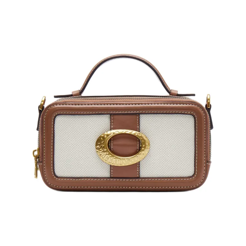 Staccato Fabric Handbag Trumpets Women's Terracotta Brown-0