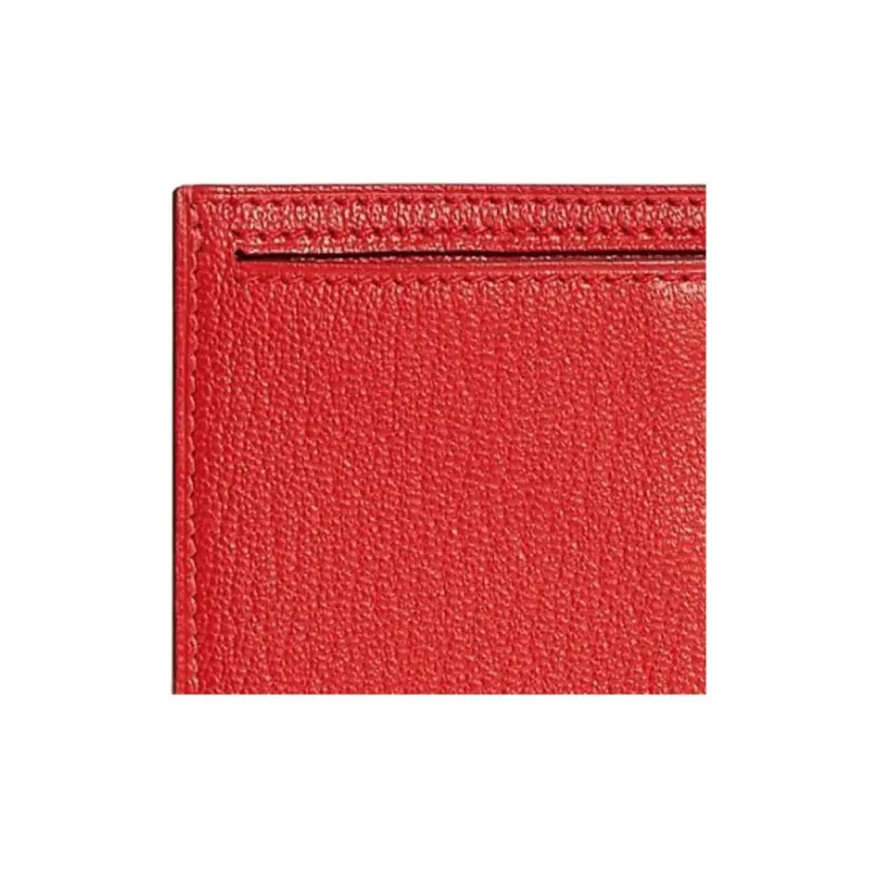 HERMES Bearn Mysore Goat Skin Wallet Women's 0E Rose Texas Texas Pink-3