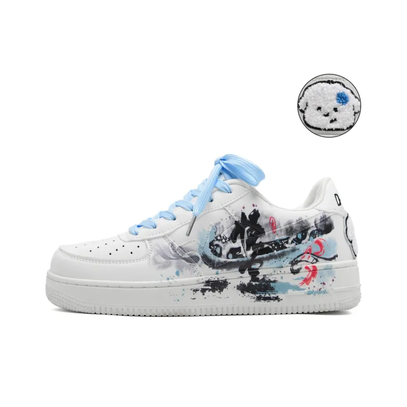 7 SEVFUN Lightweight And Breathable Low Top Skateboard Shoes Unisex Goku White-1