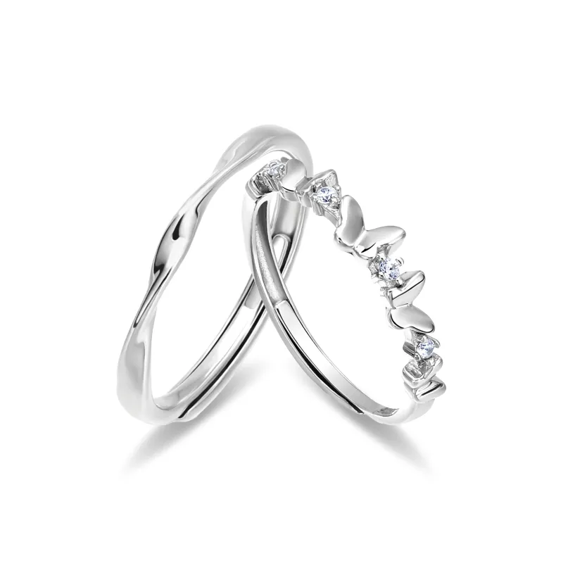 ZSY Silver 925 Ring Couple Rings Unisex-0