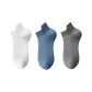 MYT-199 Breathable Ankle Socks 3 Pack (White/Haze Blue/Dark Gray)