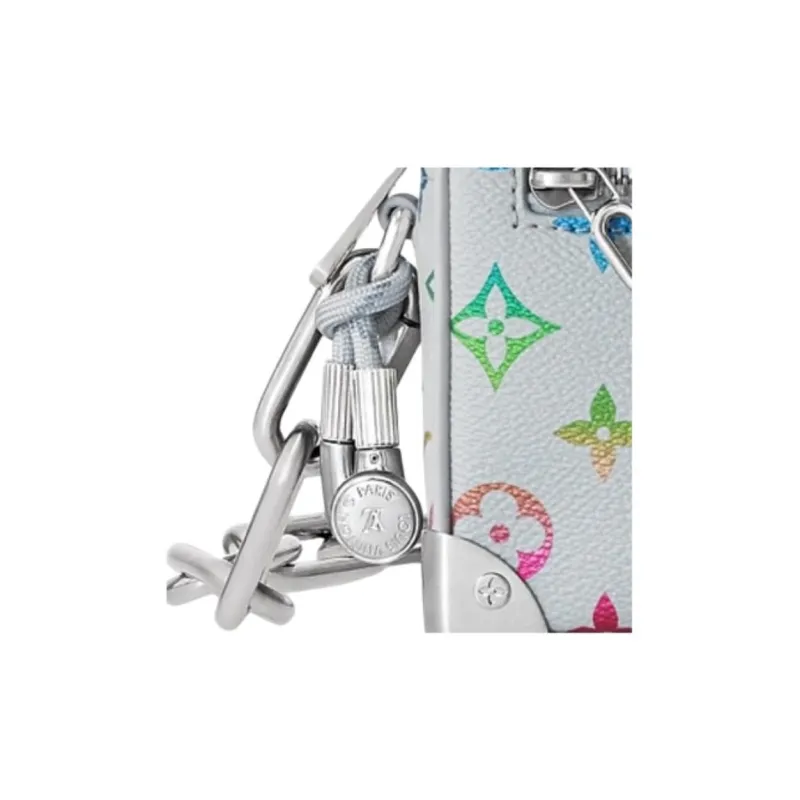 LOUIS VUITTON Soft Box Shoulder Bag, Crossbody Bag Mini Men's White-4