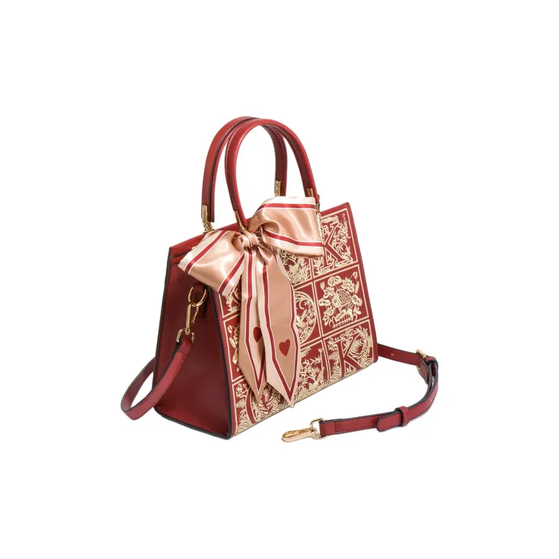 Elsvet Artificial Leather Handbag Women's Red-1