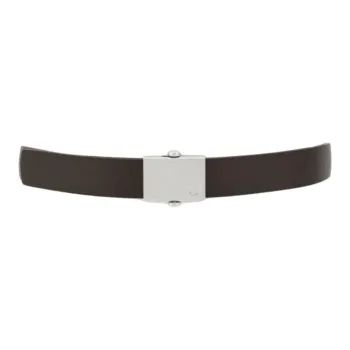 FERRAGAMO Cow Leather Belts Men's Light Gray 
