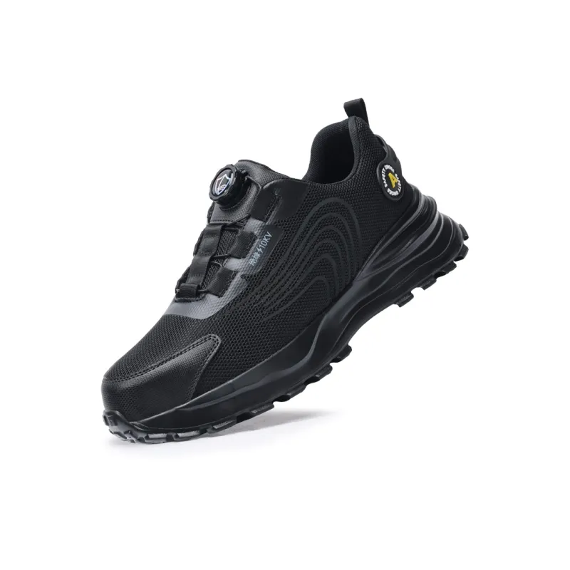 Blue Gull Shield Breathable Impact Resistant Lightweight Low Top Outdoor Shoes Unisex Black-1