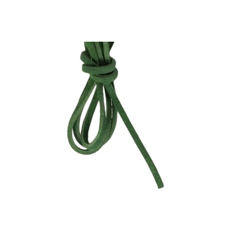 MIU MIU Leather Shoelaces Unisex Green-1