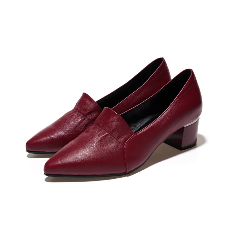 Devanro Chunky Heel High Heels 5.0cm Women's-4