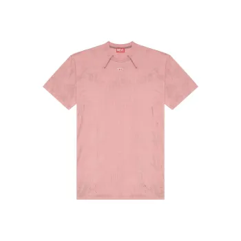 DIESEL SS24 Drop Shoulder Sleeve T Shirt Men's Pink