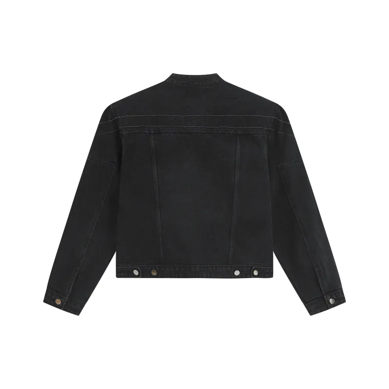 WARNING LIGHT Denim Jacket Unisex-3
