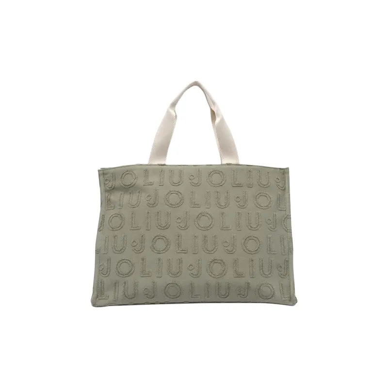 LIU·JO Cotton With Polyester Tote Bag, Shopping Bag, Shoulder Bag, Handbag Women's Green-0