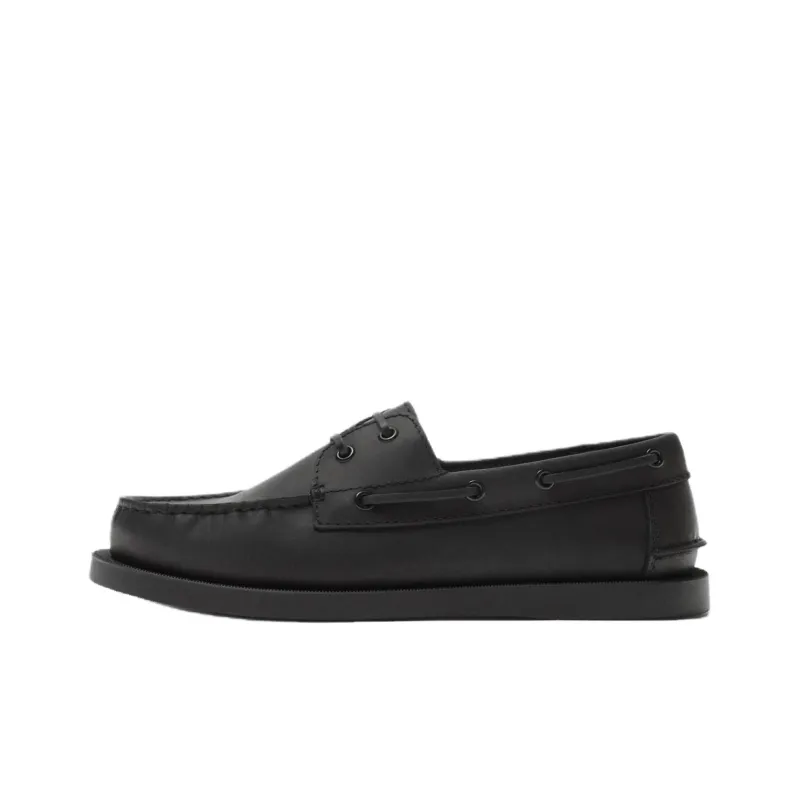 ZARA Boat Shoes Men Black-0