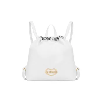 LOVE MOSCHINO Polyurethane Bucket Bag Backpack Women's White