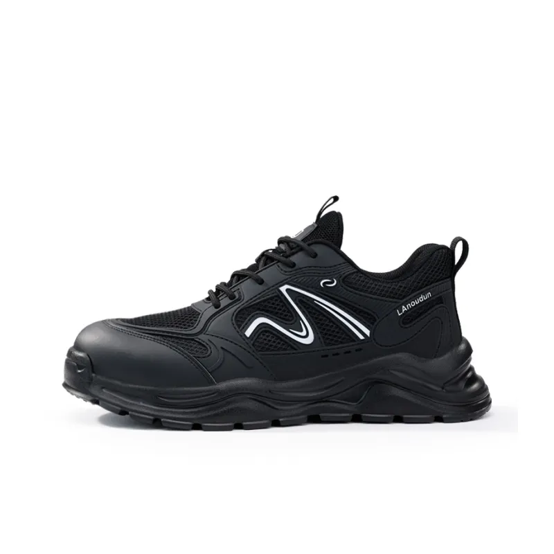 Blue Gull Shield Wear Resistant Impact Resistant Lightweight Low Top Outdoor Shoes Men's Black-2