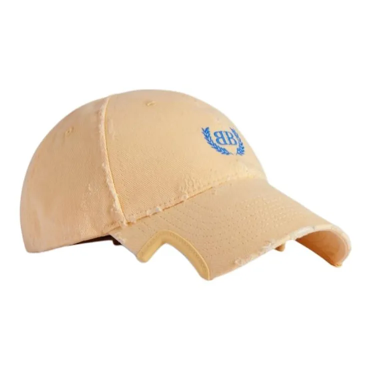 Balenciaga Cotton Baseball Caps Unisex Yellow-1