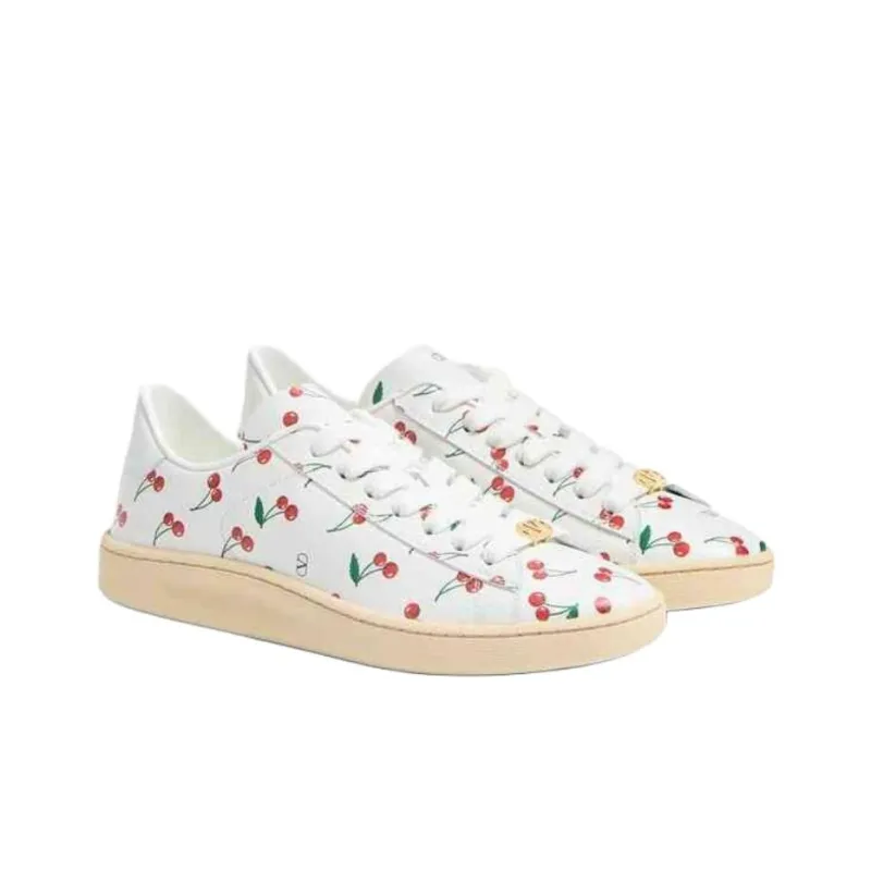 Valentino ROYCO Low Top Skateboard Shoes Women's White-2