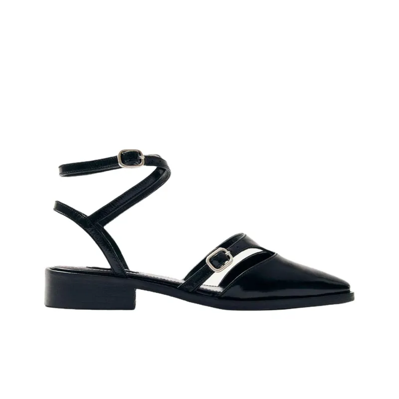 ALOHAS Aveline Chunky Heel High Heels 3cm Women's Black-1
