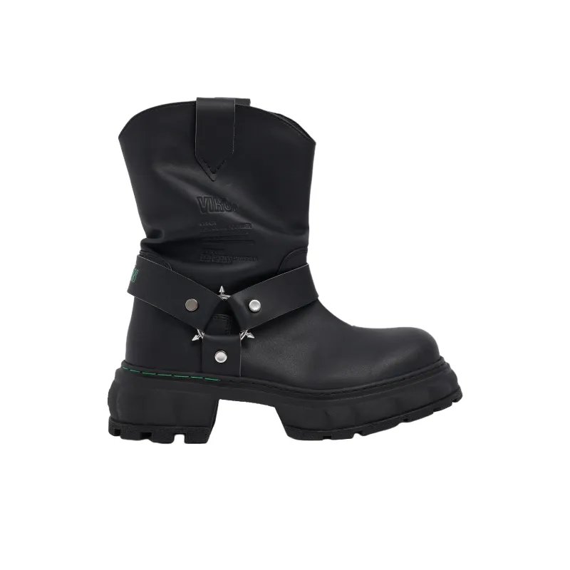 VIRÓN 1987 Mid Ankle Boots Unisex Black-1