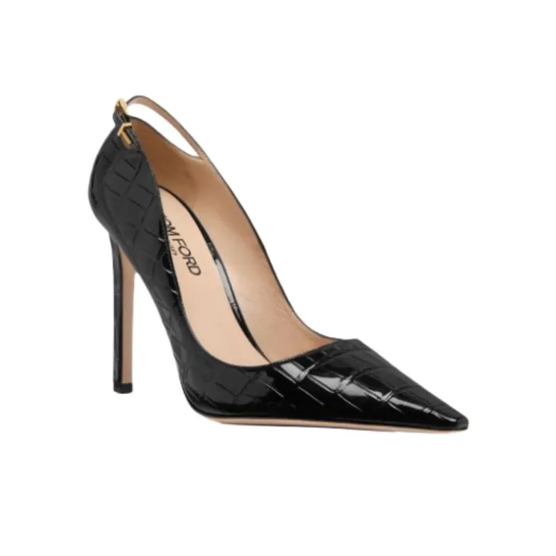 TF ANGELINA Slim Heel High Heels 10.5cm Women's Black-2