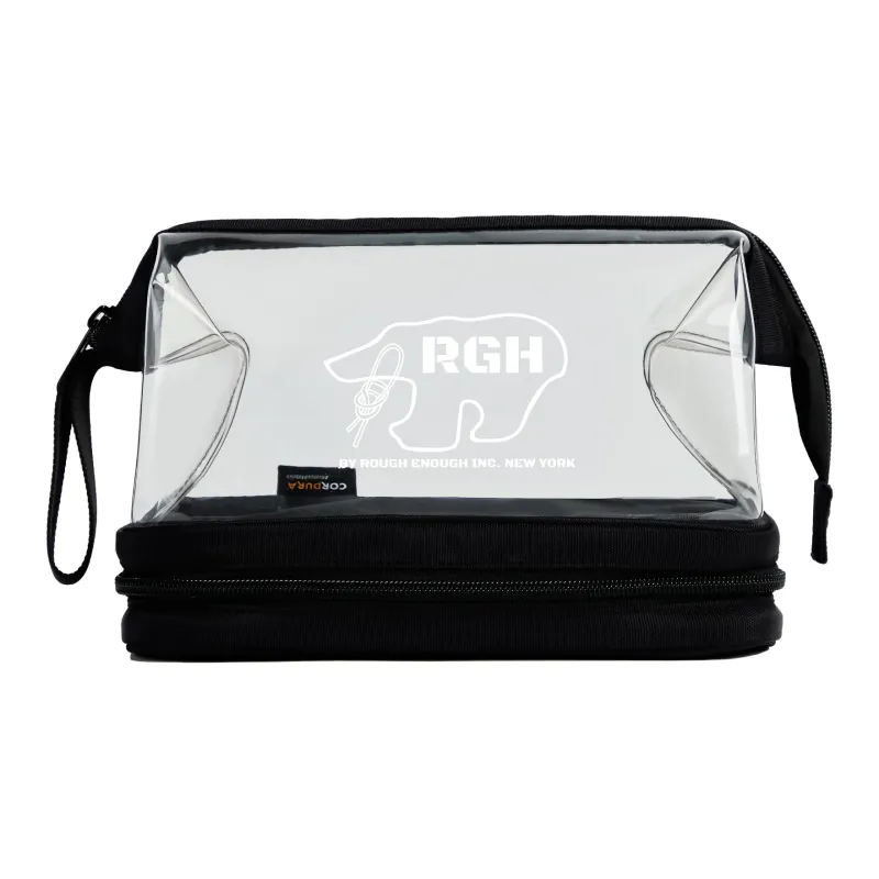Rough Enough PVC Toiletry Bag Regular Unisex Clear White-0
