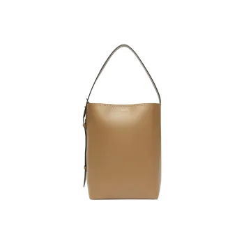 MaxMara Calfskin Bucket Bag, Shoulder Bag, Crossbody Bag, Handbag Extra Large Women's Brown