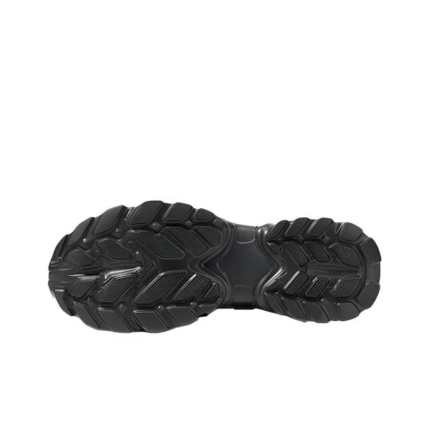 GUYISA Slip Resistant, Abrasion Resistant, Breathable Low Top Chunky Sneakers Unisex Black-3