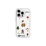Upgraded Magnetic[Full Transparent-Illustration Girl]XNK3473-Matte Skin Feel