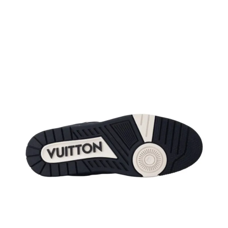 LOUIS VUITTON Trainer Low Top Skateboard Shoes Women's Dark Blue-5