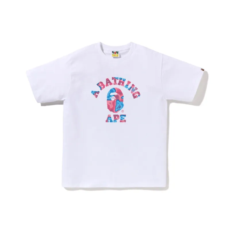 A BATHING APE Liquid Camo College Tee-6