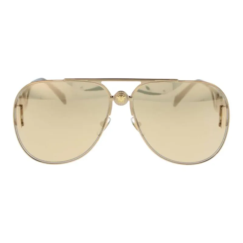 FANSIZHE Metal Aviator Sunglasses Unisex Gold-1