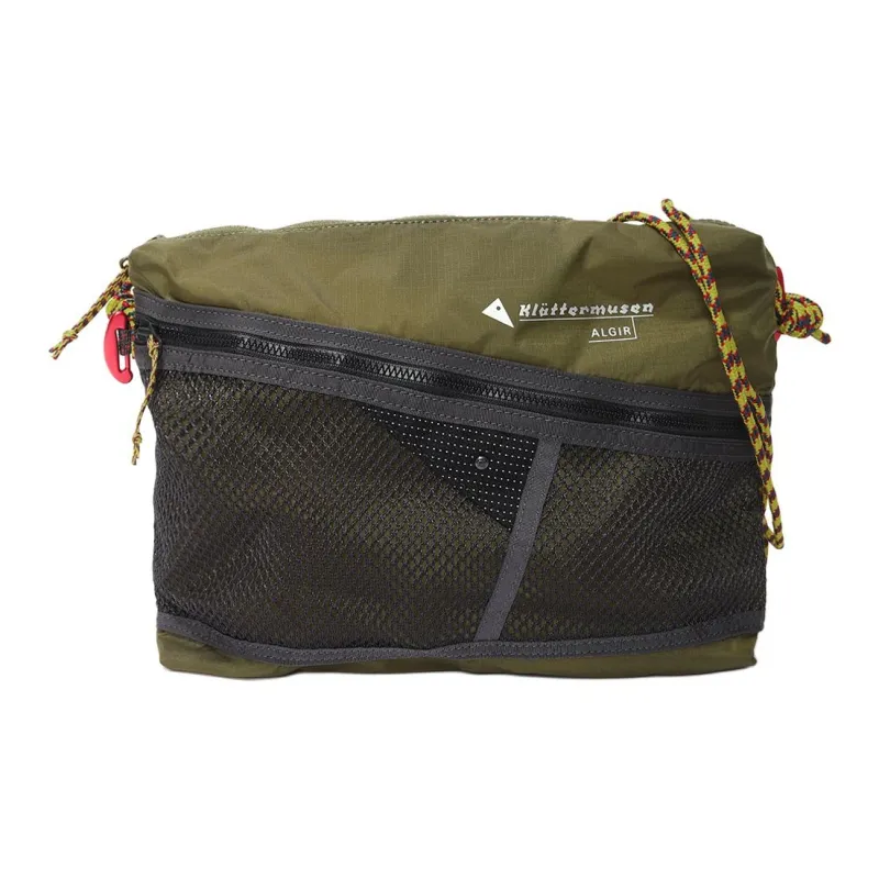 KLATTERMUSEN Nylon Crossbody Bag Shoulder Bag Large Size Unisex Olive-0