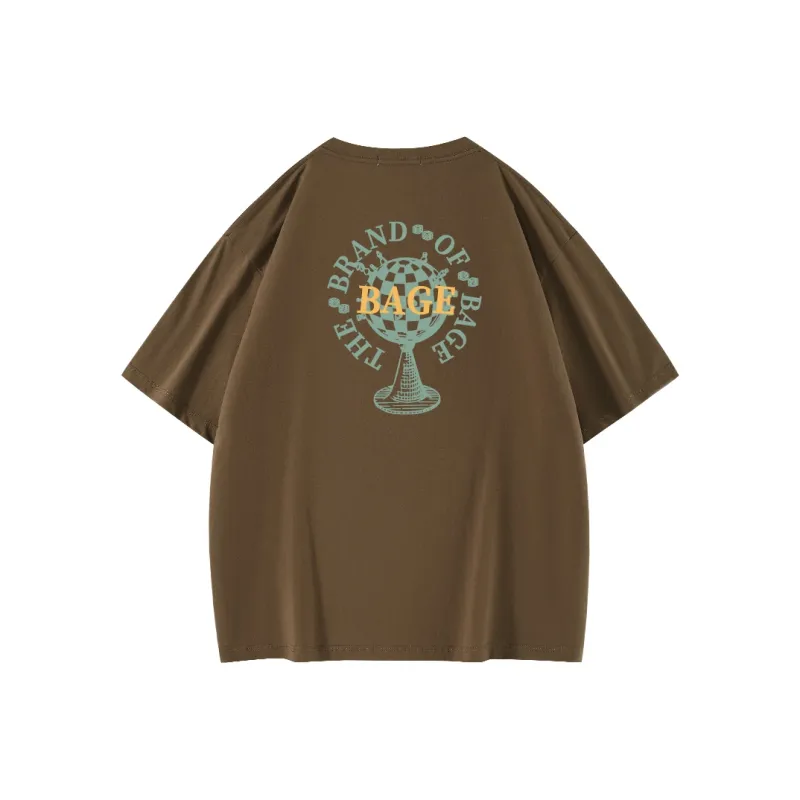 BAGE Drop Shoulder Sleeve T Shirt Unisex-16