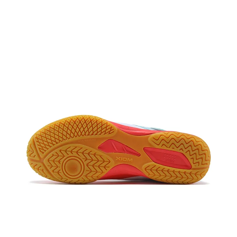 Lin Feng Shock Absorbers With Slip Resistant And Abrasion Resistant Properties Low Top Tennis Shoes Unisex White Orange-4