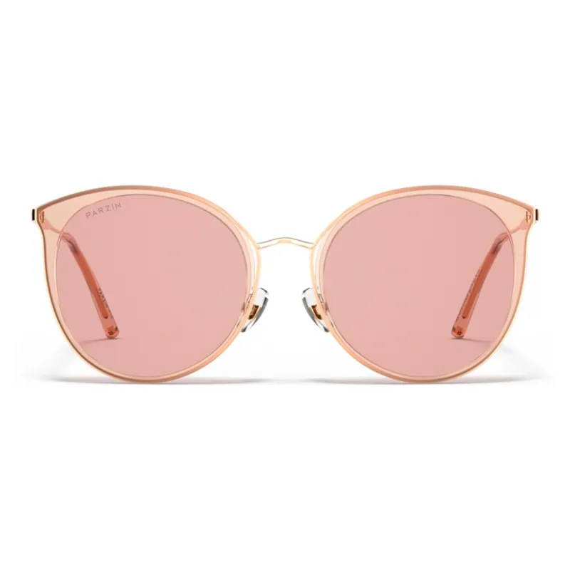 PARZIN TR/Memory Plastic Round Sunglasses Women's-4