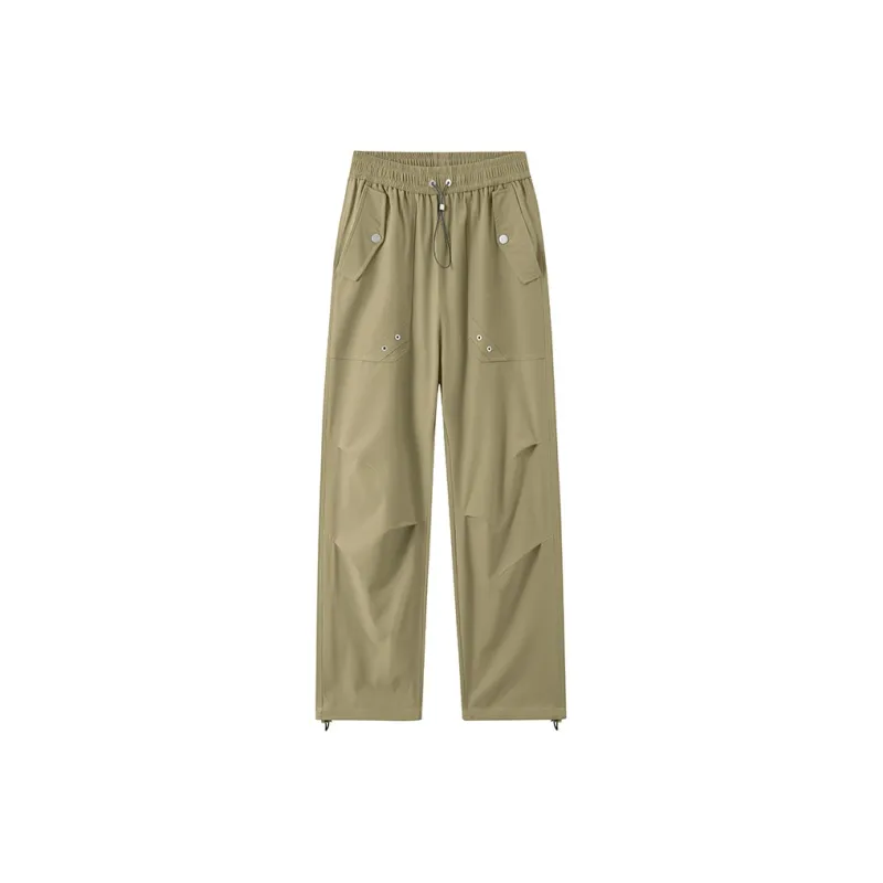 Warrior Huichao Riding The Wind Collection Casual Pants Unisex Black-7