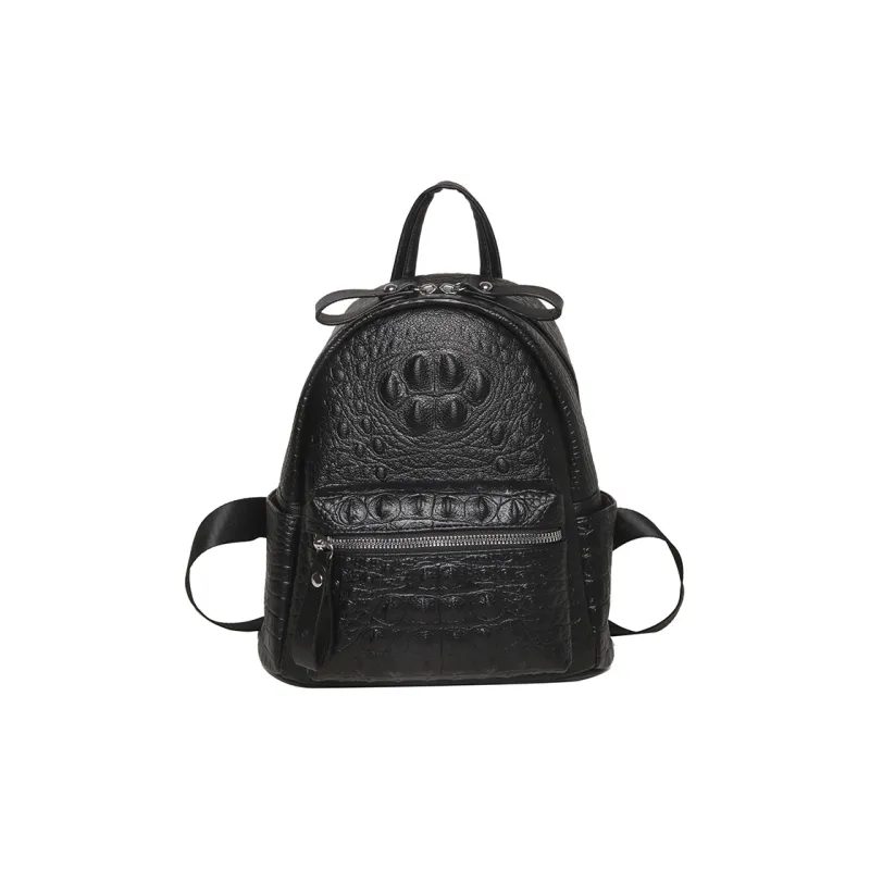 Yalu PU Backpack Women's White/Black-19