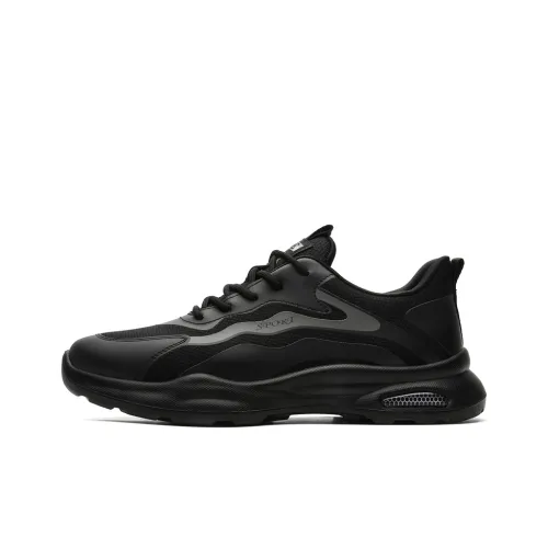 Fire Flying Fish Breathable Slip Resistant Low Top Casual Shoes Men's Black