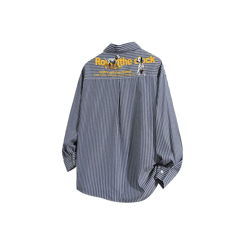 FAX FOR FMACM Shirt Unisex Navy Blue Stripes-1